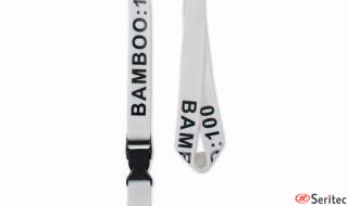 Lanyard fabricado en bambú personalizado con hebilla desmontable